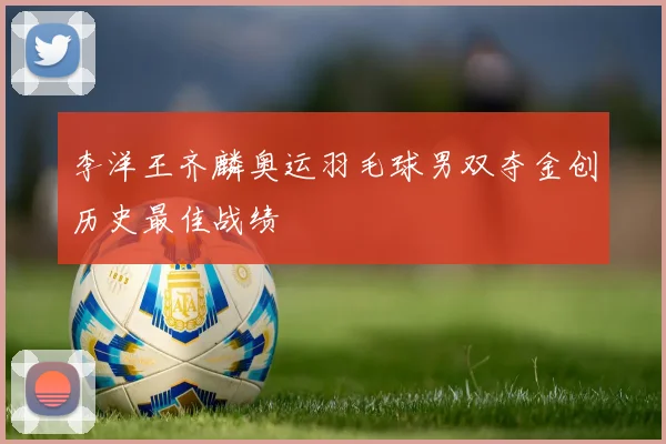 李洋王齐麟奥运羽毛球男双夺金创历史最佳战绩